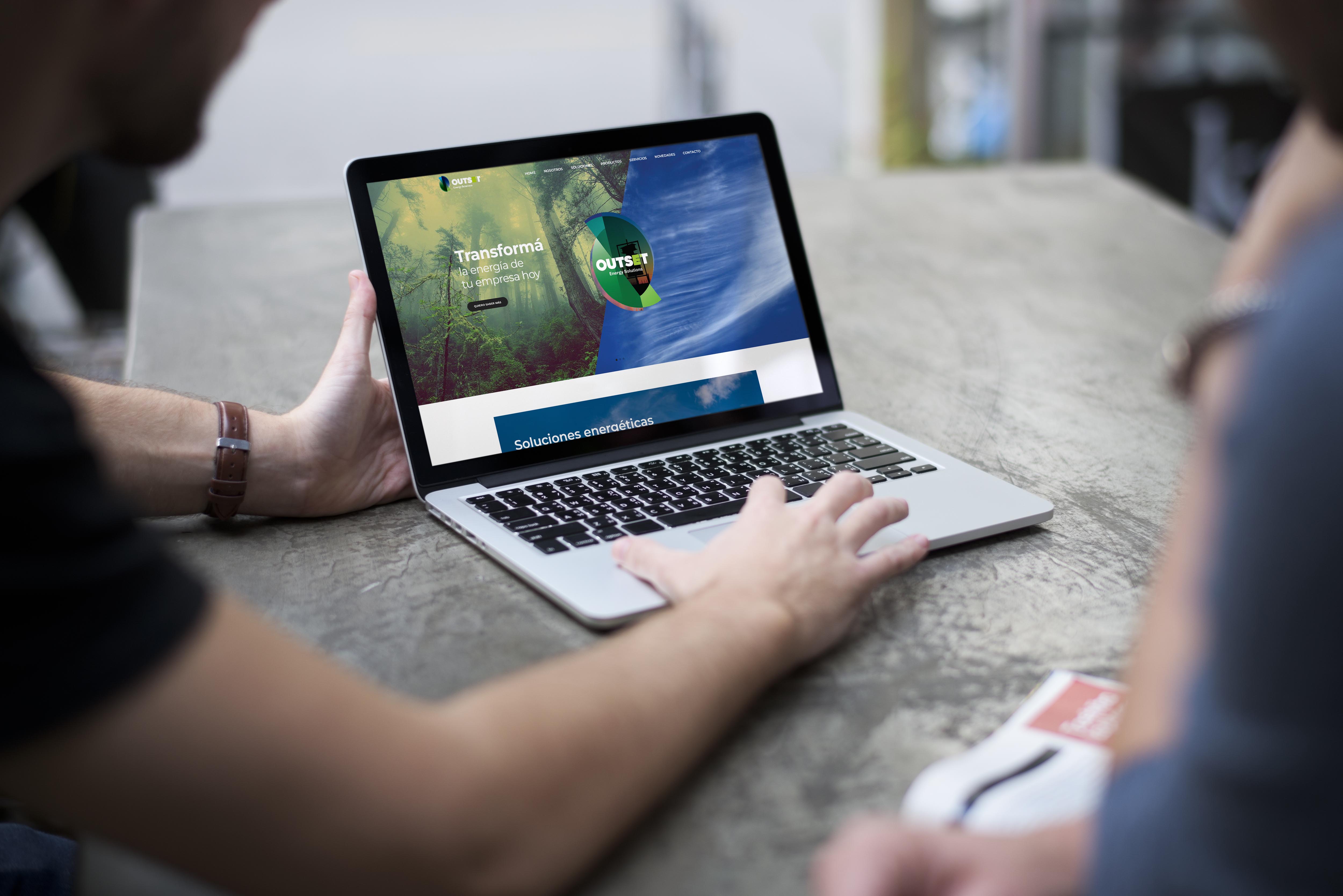 Sitio web de Outset, energía eólica